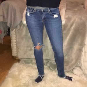 Rag & Bone Skinny Distressed Jeans in La Paz